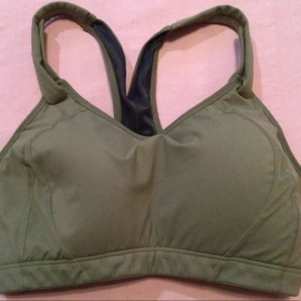 Green sports bra